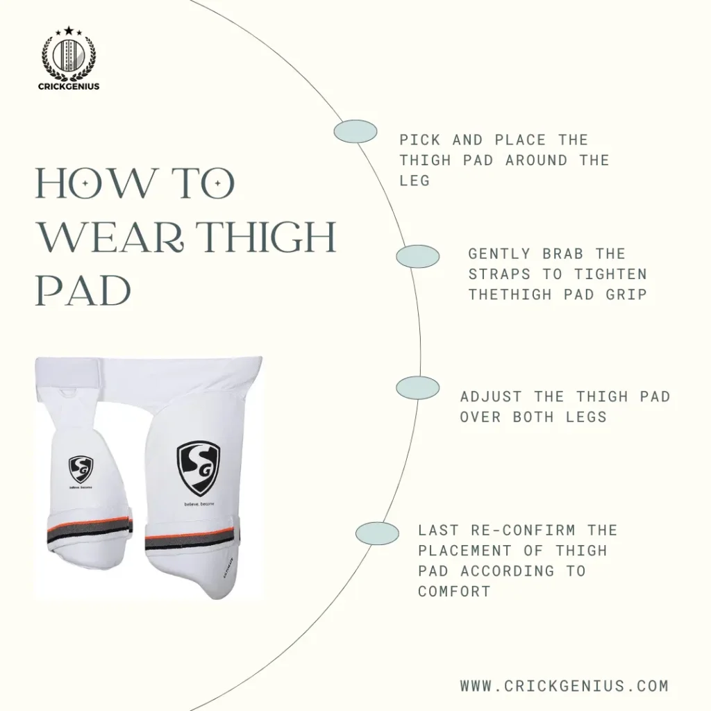 HOW TO WEAR CRICKET THIGH PADS.